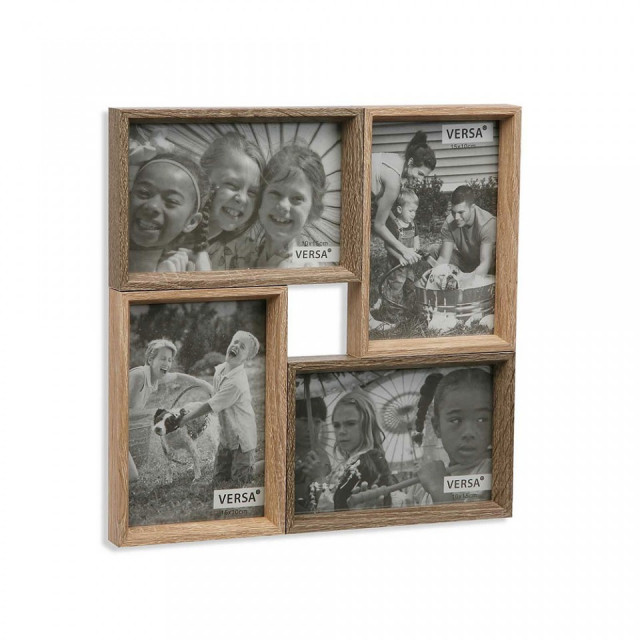 Rama foto maro din MDF 27x27 cm pentru 4 fotografii Square Photos Versa Home