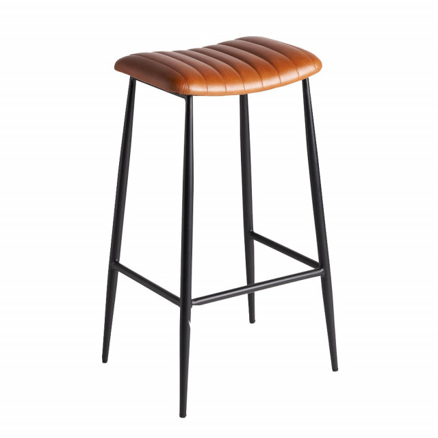 Scaun bar maro din fier si piele Chadron Vical Home
