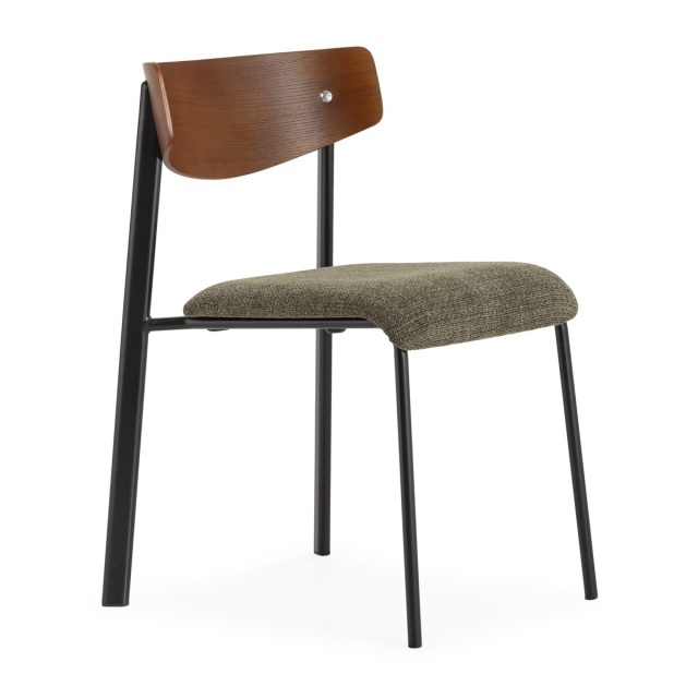 Scaun dining multicolor din textil Kinsey Thai Natura