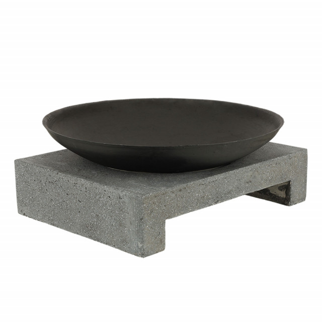 Semineu negru/gri din metal Asuna Esschert Design
