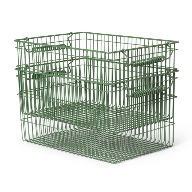 Set 2 cosuri verzi din metal Cala Ferm Living