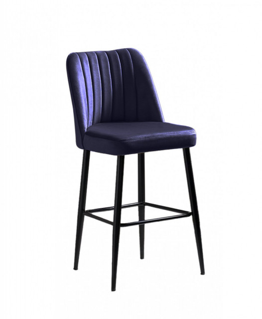 Set 2 scaune bar albastre/negre din textil Vento The Home Collection