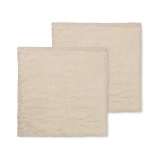Set 2 servete crem din fibre naturale 45x45 cm Lina Ferm Living