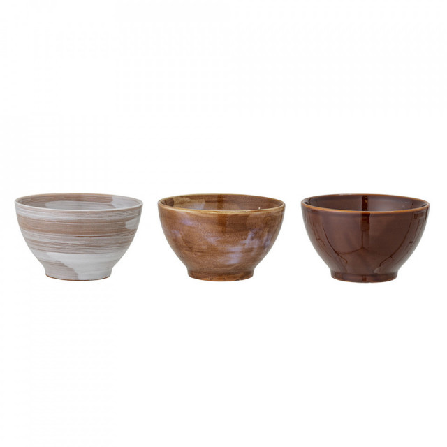 Set 3 boluri maro din ceramica 500 ml Lotus Creative Collection