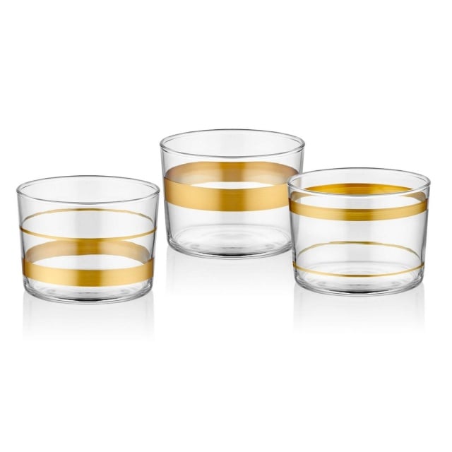 Set 3 pahare transparente din sticla 100 ml Erd The Home Collection