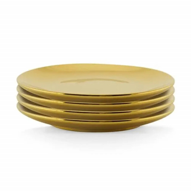 Set 4 farfurioare aurii din portelan 12 cm Dorisen Vtwonen