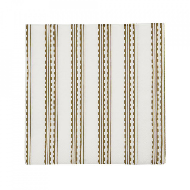 Set 40 servetele galbene/maro 20x20 cm Trace House Doctor