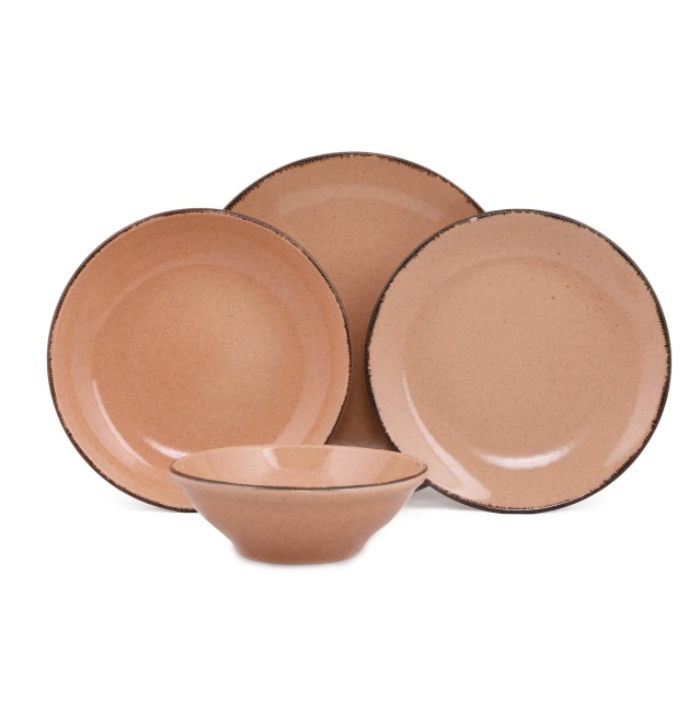 Set de masa 24 piese roz din ceramica Heth The Home Collection