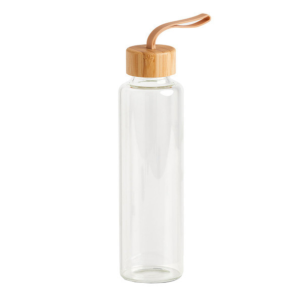 Sticla transparenta cu capac din bambus 560 ml Aqua Zeller