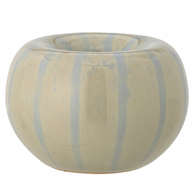 Suport lumanare galben/albastru din ceramica 8 cm Agate Bloomingville