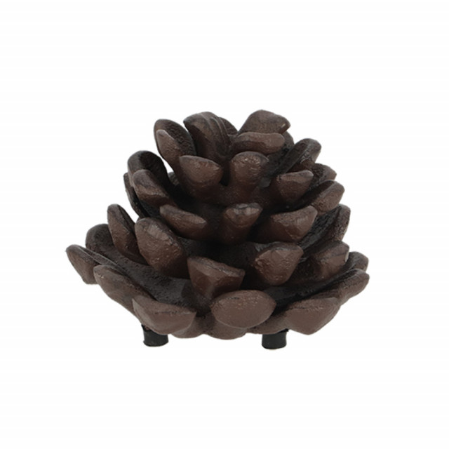 Suport lumanare maro din metal 10 cm Pinecone Esschert Design