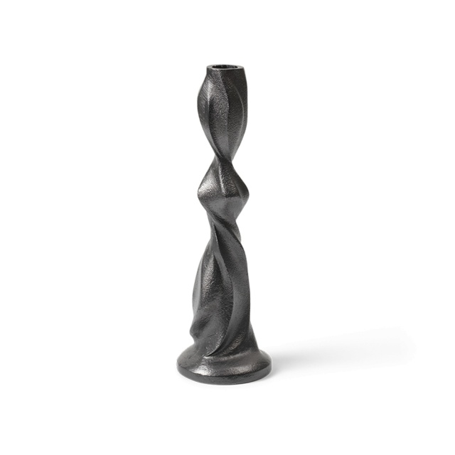 Suport lumanare negru din metal 25 cm Gale Ferm Living