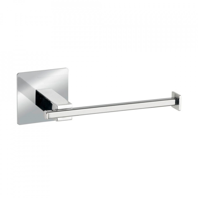 Suport pentru hartie igienica argintiu din metal Quadro Loc Wenko