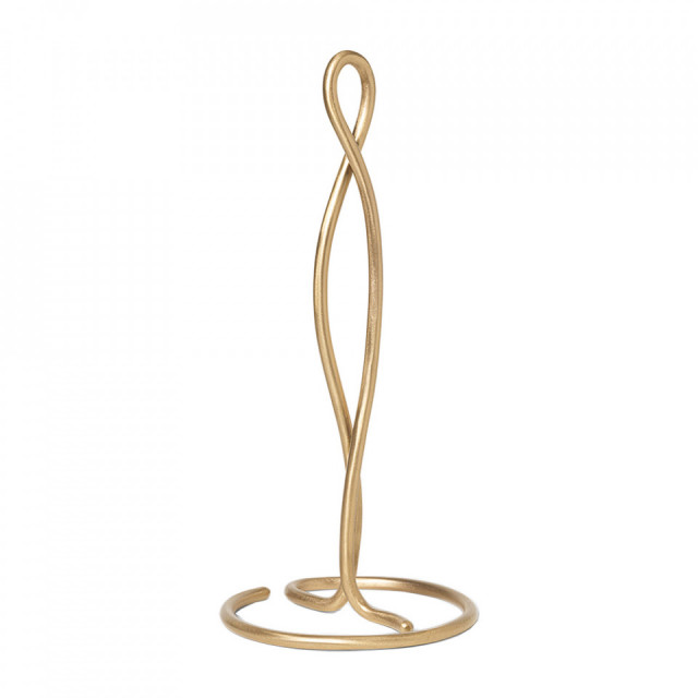 Suport servetele de bucatarie auriu din metal Curvature Ferm Living