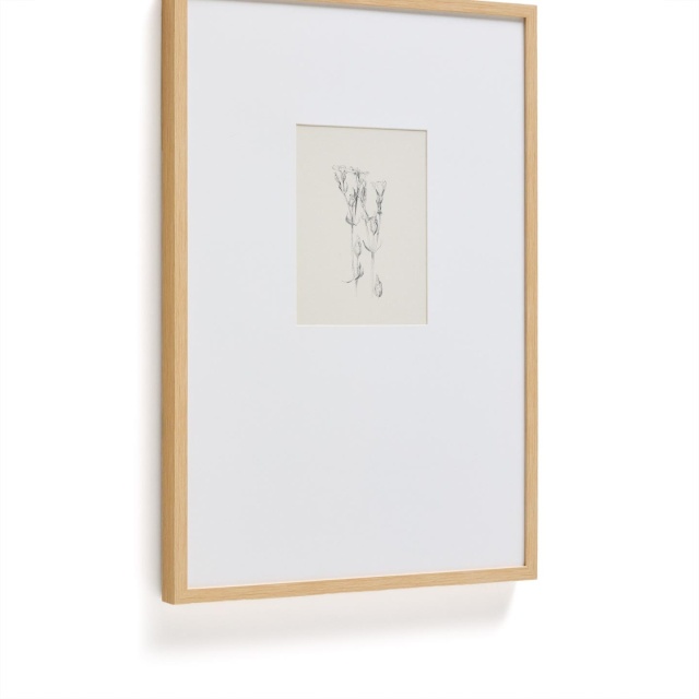 Tablou alb din fibre naturale 50x70 cm Lirena Kave Home