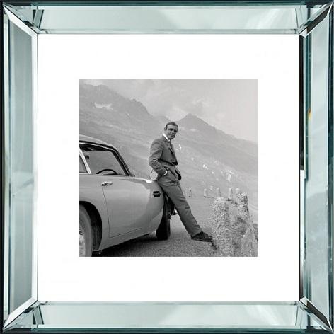 Tablou alb/negru din sticla 50x50 cm Road Ter Halle