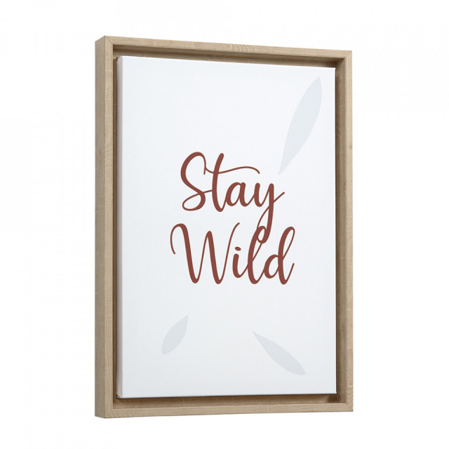 Tablou multicolor din canvas si MDF 30x42 cm Stay Wild Uriana Kave Home