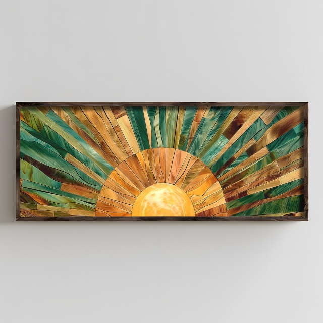 Tablou multicolor din lemn 40x100 cm GE005-S The Home Collection