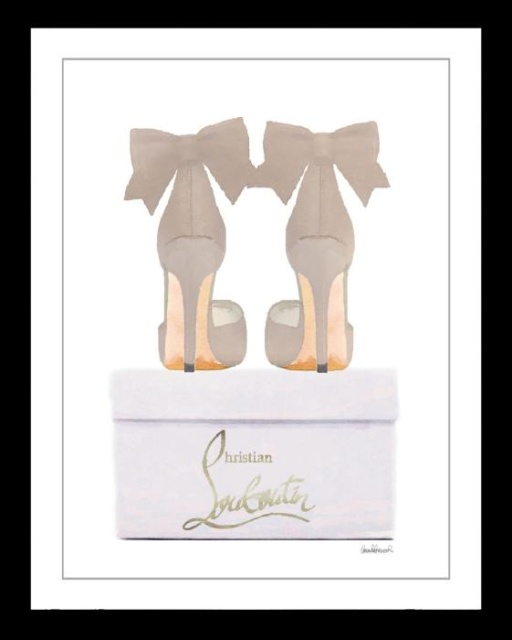 Tablou multicolor din sticla 70x90 cm Iconic Shoes Cream Ter Halle