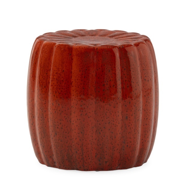 Taburet decorativ portocaliu din ceramica 44 cm Mysha Thai Natura