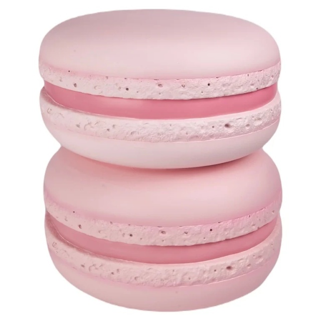 Taburet decorativ roz din plastic 37 cm Macaron Richmond Interiors