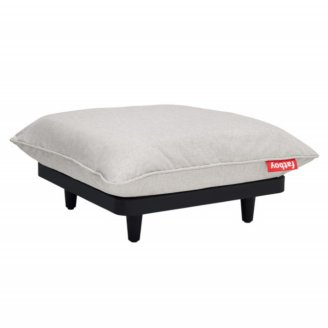 Taburet exterior patrat gri deschis din textil 90x90 cm Paletti Fatboy