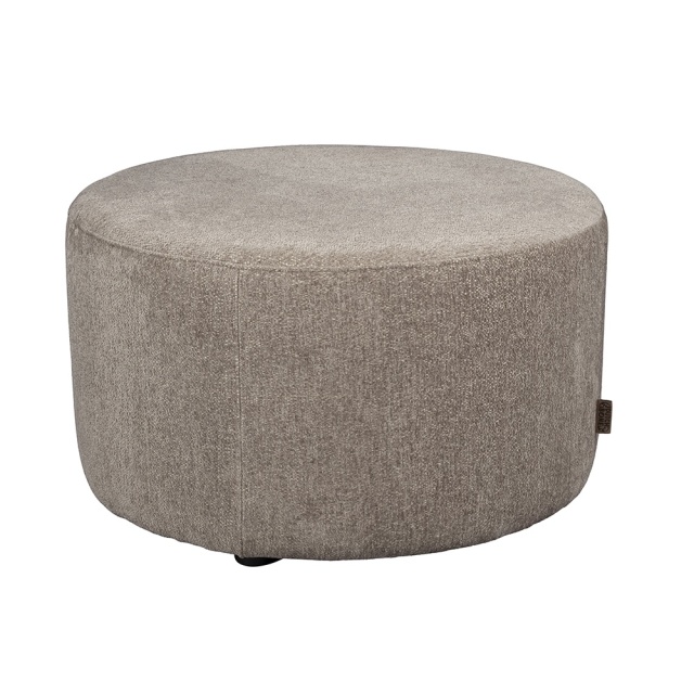 Taburet rotund maro cappuccino din textil 70 cm Rocca Dutchbone