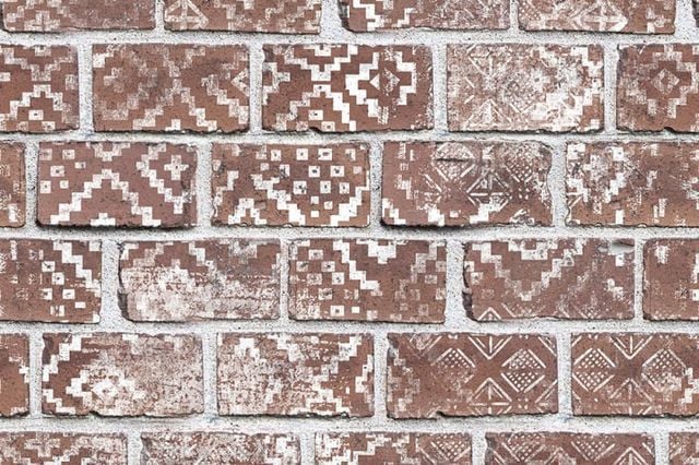 Tapet din hartie Decorated Bricks Red Rebel Walls