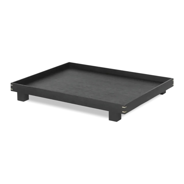 Tava dreptunghiulara neagra din lemn 36x47 cm Bon Ferm Living