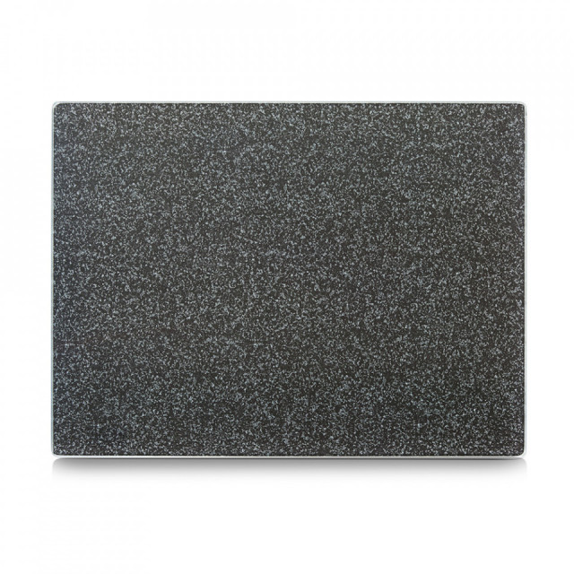 Tocator dreptunghiular gri antracit din sticla 30x40 cm Granite Zeller