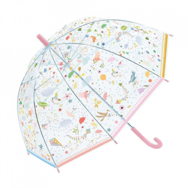 Umbrela multicolora din plastic Flights Djeco