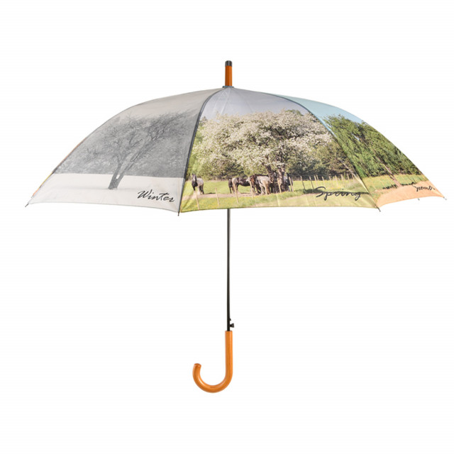 Umbrela multicolora din poliester si otel Four Seasons Esschert Design