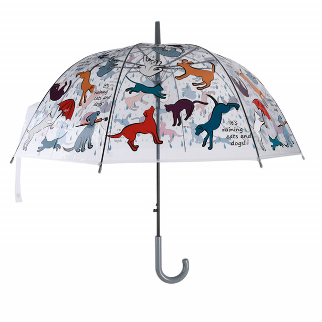 Umbrela multicolora din polipropilena si otel Cats Dogs Esschert Design