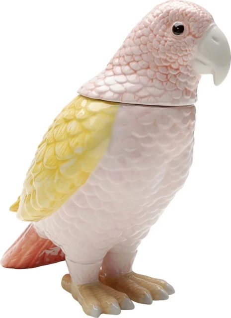 Vas decorativ multicolor din ceramica 23 cm Bird Giallo Kare