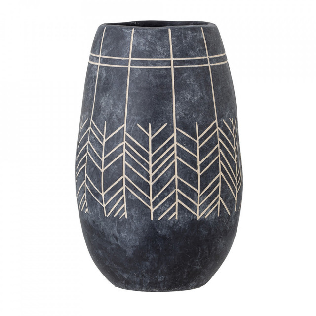 Vaza decorativa neagra din ceramica 25 cm Mahi Bloomingville