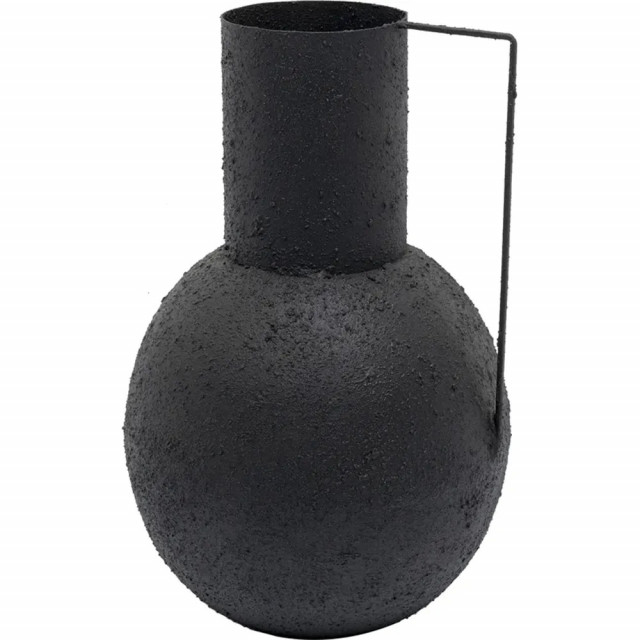 Vaza decorativa neagra din otel 70 cm Salute Kare