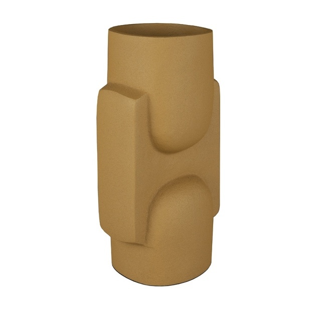 Vaza decorativa ocru din metal 26 cm Santos Dutchbone