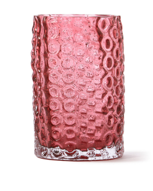 Vaza roz din sticla 30 cm Relief Pols Potten