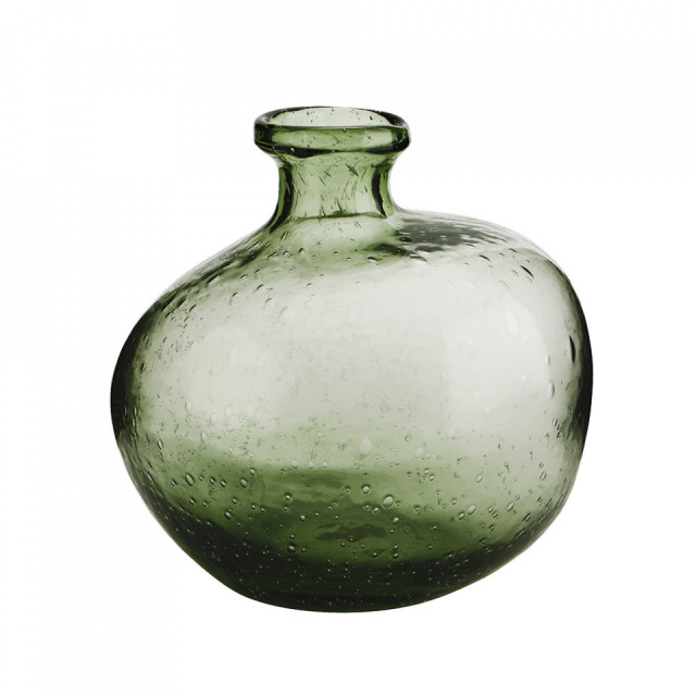 Vaza verde din sticla 19 cm Organic Madam Stoltz