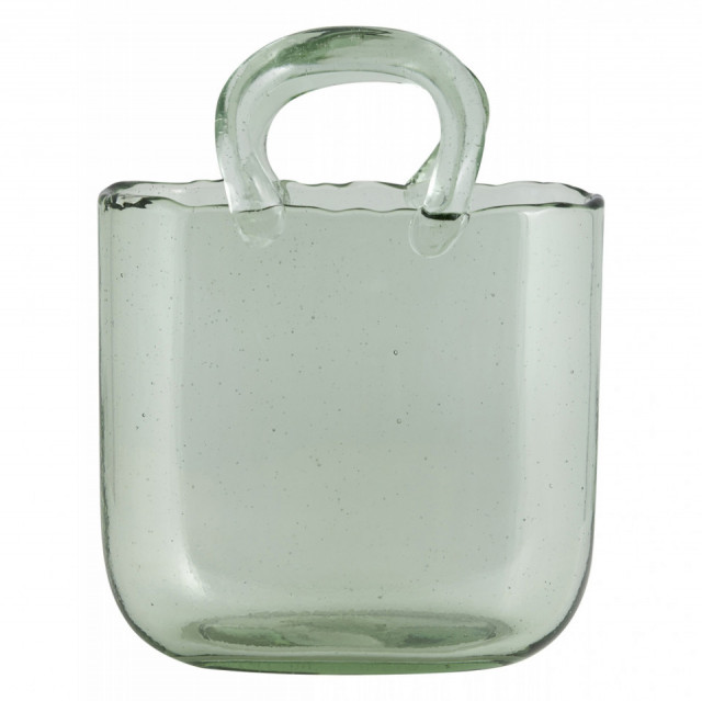 Vaza verde din sticla 23 cm Faula Nordal