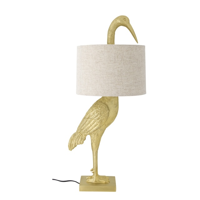 Veioza aurie din fibre sintetice 73 cm Heron Creative Collection