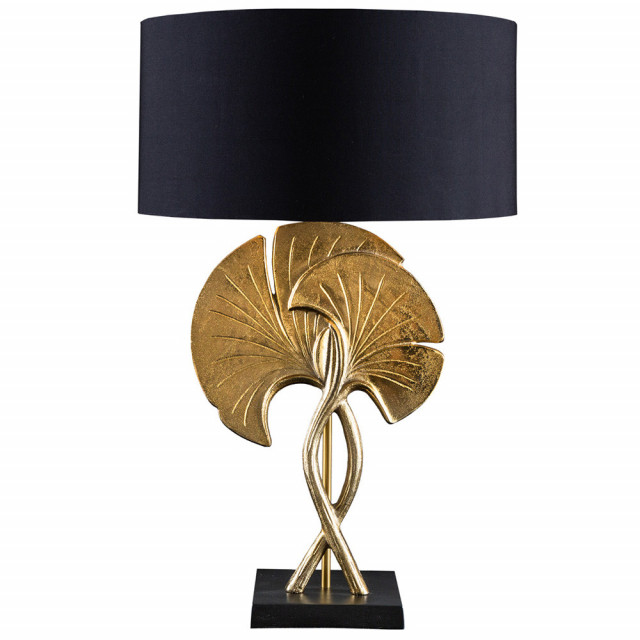 Veioza aurie/neagra din metal 62 cm Ginkgo The Home Collection