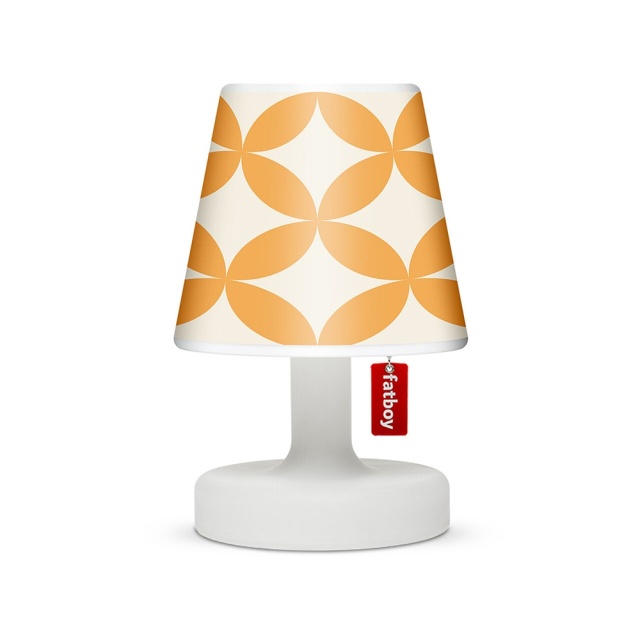 Abajur alb/galben din plastic Copper Cappie Shabby Disco Fatboy