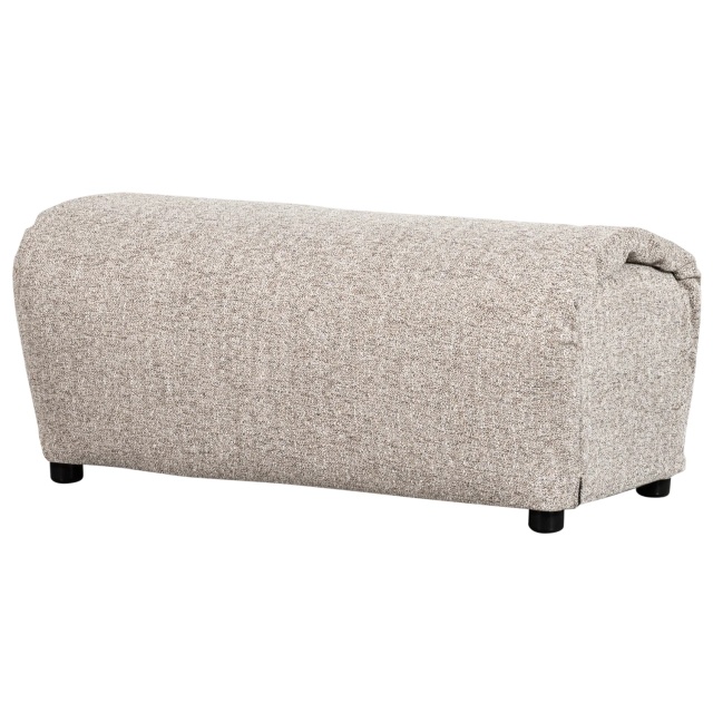 Bancheta bej din textil 91 cm Baggy Melange Woood