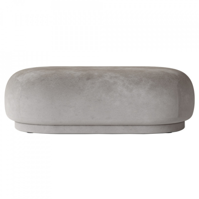 Bancheta gri din catifea 124 cm Rico Faded Ferm Living