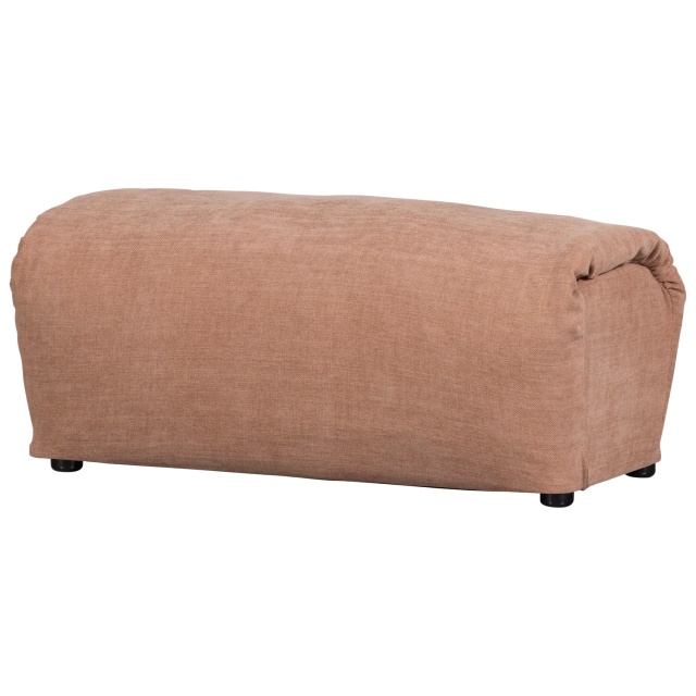 Bancheta roz din textil 91 cm Baggy Chenille Woood