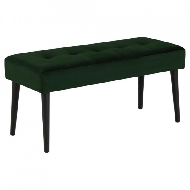 Bancheta verde padure/neagra din textil si metal 95 cm Glory Actona Company