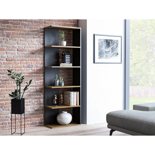Biblioteca maro/neagra 170 cm Corner The Home Collection