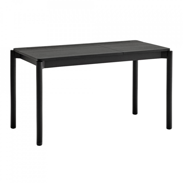 Birou negru din lemn 68x136 cm Atlas Teulat