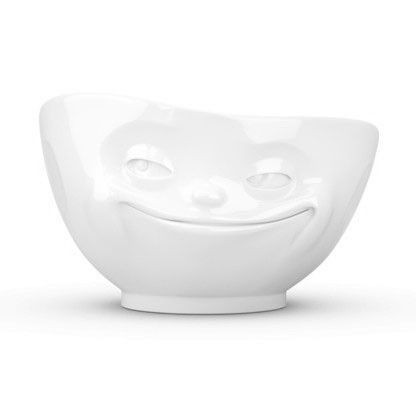 Bol alb din ceramica 500 ml Grinning Tassen